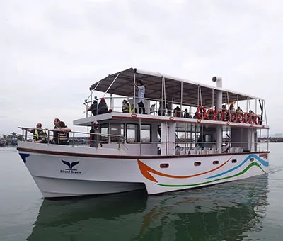 Whale watching boat in Mirissa Sri Lanka